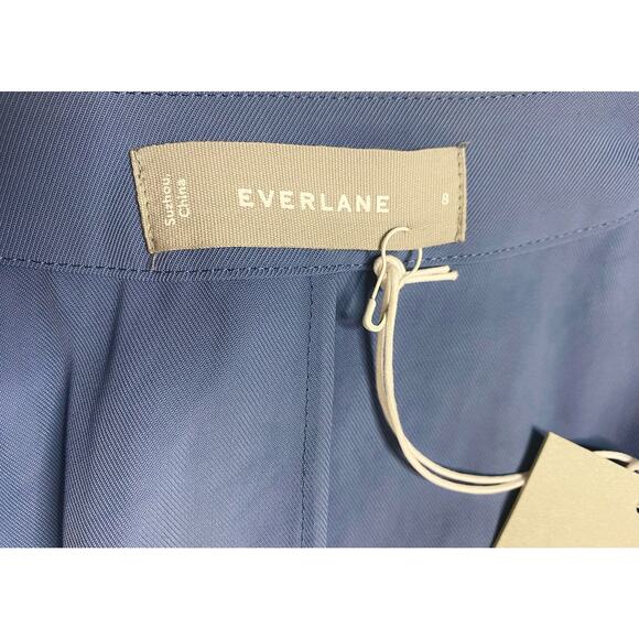 EVERLANE EVERLANE Japanese Goweave Midi Wrap Dress Dusty Blue NWT US 8 - Picture 11 of 14